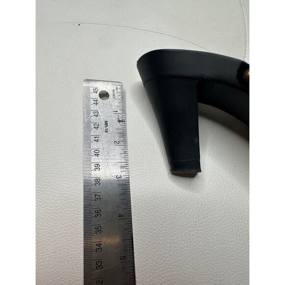 Size 5.5 Black Suede Studded Slip On Heel Clogs Mules 70s Closed Toe Office Work - Picture 9 of 10